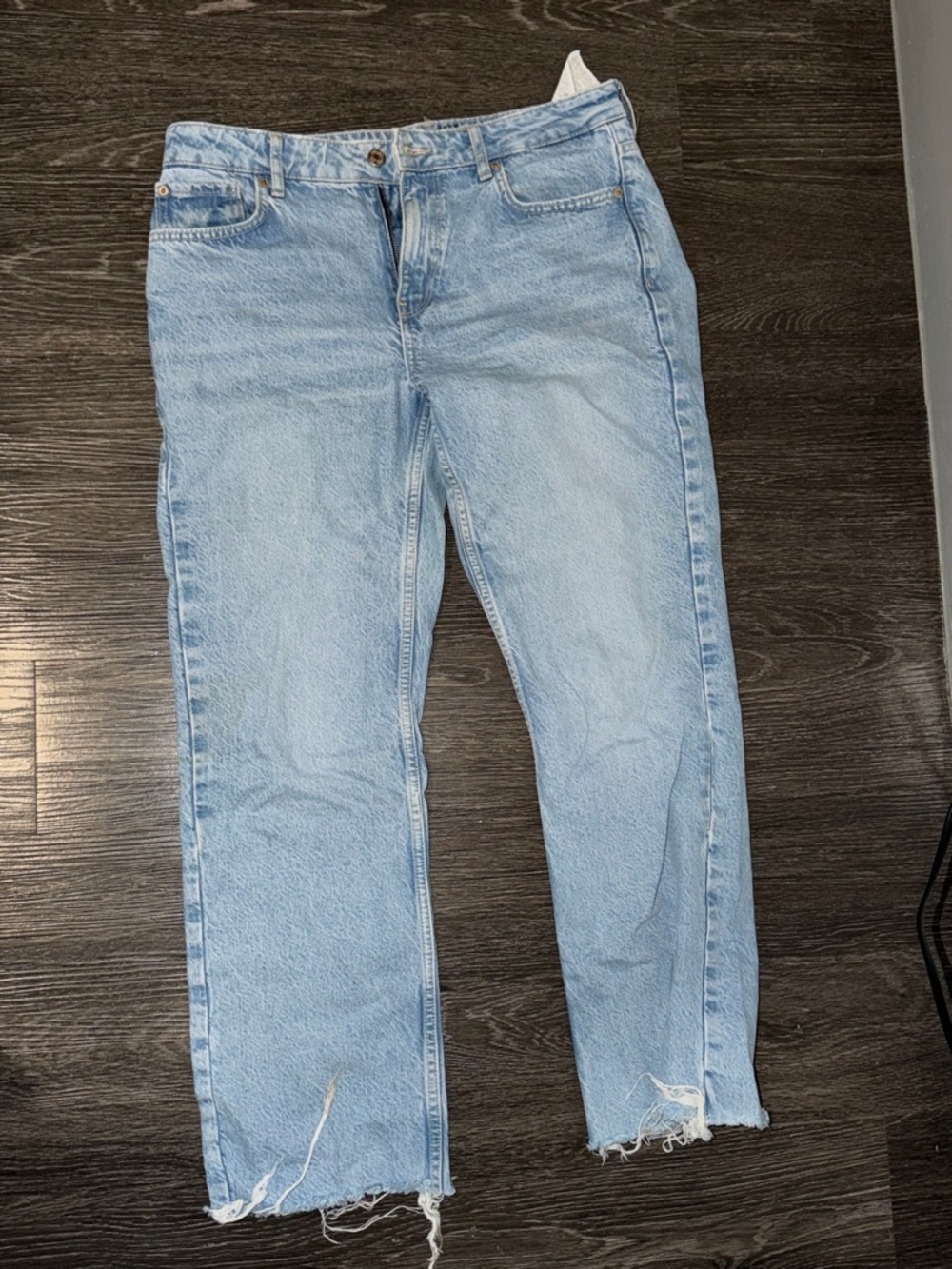 ZARA Washed Light Blue Denim Jeans